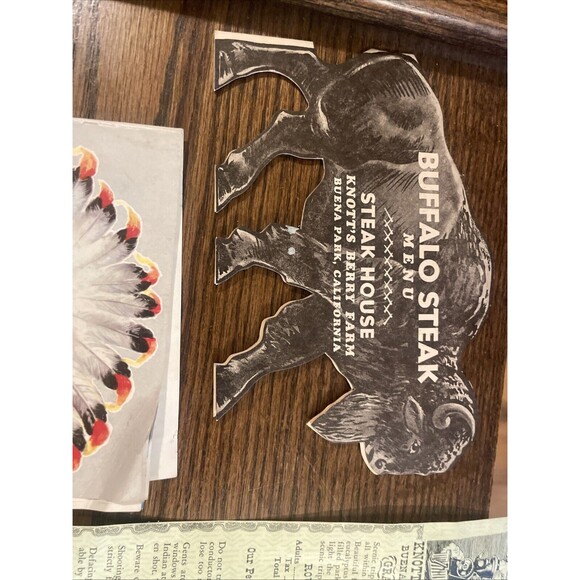 Vintage Knotts Berry Farm Park Brochures Map Menu Postcards 1950's 6 Pieces - Picture 6 of 14